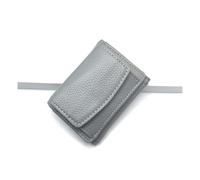 GENODA Carteras cortas de tres pliegues para mujer, bolsa de dinero para múltiples tarjetas, monedero sólido de gran capacidad, monedero pequeño, gris, azul, 1 pieza