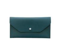 GENODA Carteras largas de cuero para mujer, bolso de mano multifuncional para mujer, monedero de vacaciones para mujer, azul (lake blue), 2 unidades