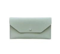 GENODA Carteras largas de cuero para mujer, bolso de mano multifuncional para mujer, monedero de vacaciones para mujer, verde claro, 1 unidad