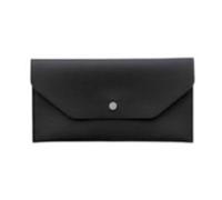 GENODA Carteras largas de cuero para mujer, bolso de mano multifuncional para mujer, monedero de vacaciones para mujer, Black, 1 unidad