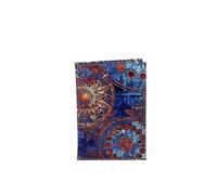 GENODA Funda para pasaporte impresa, clip de pasaporte de viaje, soporte de pasaporte de piel sintética, funda protectora ligera para pasaporte, Purple, Talla única