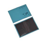 GENODA Funda protectora de pasaporte de viaje con tarjeta de avión, protector de PU para pasaporte, tarjeta de identidad, accesorios de viaje, Hbe, talla única, Hbe, One size