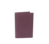 GENODA Juego de etiquetas de equipaje de cuero Saffiano con nombre personalizado para pasaporte, funda de pasaporte, etiqueta de maleta, Purple, Talla única