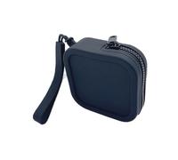 GENODA Monedero cuadrado de silicona, bolsa de objetos pequeños, bolsa de cosméticos para lápiz labial, bolsa de almacenamiento de cable de datos para mujer, Black, Talla única