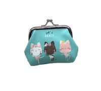 GENODA Monederos de gato de dibujos animados para mujer, mini carteras para niños, bolsas de dinero femeninas, bolsa de cambio de cerrojo para niñas, 02., Talla única