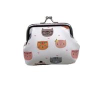 GENODA Monederos de gato de dibujos animados para mujer, mini carteras para niños, bolsas de dinero femeninas, bolsa de cambio de cerrojo para niñas, 01., Talla única