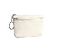 GENODA Monederos de piel sintética para mujer, pequeña superficie suave, monedero, monedero, monedero pequeño, Blanco cremoso., 1 unidad