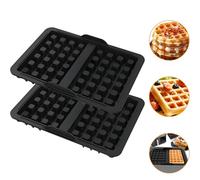 Genossen 2 piezas de accesorios para freidora de aire caliente, silicona belga, molde de gofres Ninja Airfryer, compatible con Ninja AF400EU, AF451EU y AF500EU, doble bandeja de horno