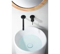 Grifo monomando empotrado para lavabo hecho de latón con acabado negro mate Genova de Imex