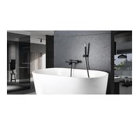 Génova Grifo monomando de bañera (Negro, Mate)