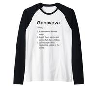 Genoveva Definición de nombre Diccionario divertido Camiseta Manga Raglan
