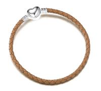 GENPICONG 1 Pulsera de Cuerda de Cuero con diseño de Cadena básica Compatible con Pandora Original, Joyas para Dama, Regalos para el día de San Valentín