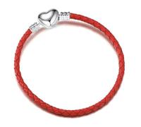GENPICONG 1 Pulsera de Cuerda de Cuero con diseño de Cadena básica Compatible con Pandora Original, Joyas para Dama, Regalos para el día de San Valentín