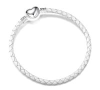 GENPICONG 1 Pulsera de Cuerda de Cuero con diseño de Cadena básica Compatible con Pandora Original, Joyas para Dama, Regalos para el día de San Valentín