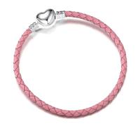 GENPICONG 1 Pulsera de Cuerda de Cuero con diseño de Cadena básica Compatible con Pandora Original, Joyas para Dama, Regalos para el día de San Valentín