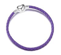 GENPICONG 1 Pulsera de Cuerda de Cuero con diseño de Cadena básica Compatible con Pandora Original, Joyas para Dama, Regalos para el día de San Valentín