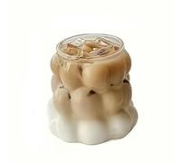 GENPICONG 1 Taza de café de Vidrio con Forma de UVA de 350 ml, diseño Elegante, Resistente al Calor, Taza de café Helado, artículos para Beber para Verano e Invierno, Regalos