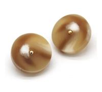 GENPICONG Botones de Resina con vástago de Metal de Cuerno Redondo de 30 mm para Coser Chaquetas de Mujer, Abrigos, Accesorios Decorativos Grandes Hechos a Mano