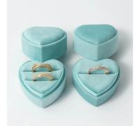 GENPICONG Caja de Terciopelo con Forma de corazón para Anillos, propuesta de Compromiso, joyería romántica de Lujo, Regalo, Logotipo Personalizado, Proveedor Directo de fábrica.