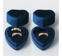 GENPICONG Caja de Terciopelo con Forma de corazón para Anillos, propuesta de Compromiso, joyería romántica de Lujo, Regalo, Logotipo Personalizado, Proveedor Directo de fábrica.