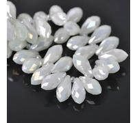 GENPICONG Cuentas Sueltas de Cristal facetado con Forma de lágrima de Colores AB, 12 x 6 mm, 16 x 8 mm, 20 x 10 mm, Perforadas para Hacer Joyas