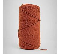 GENPICONG Hilo de algodón Hueco Duro de 2 mm y 200 g, Color dopamina, Tejido a Mano, para Hacer Gorros, Bolsos, Tejer a Mano