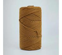 GENPICONG Hilo de algodón Hueco Duro de 2 mm y 200 g, Color dopamina, Tejido a Mano, para Tejer a Mano, para Hacer Bolsas de Crochet