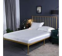 GENPICONG Juego de sábanas Ajustables de Seda Morera para Cama tamaño Queen, Juego de sábanas de Seda Suave de Alta Gama con Banda elástica y Funda de colchón tamaño King