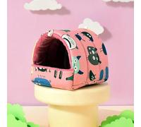 GENPICONG Lindo Loro de Dibujos Animados, Mini Jaula, Nido para cobayas, Cama para Mascotas pequeñas (Ratones, Ratas), casa para hámster, tapete Suave y cálido para Invierno