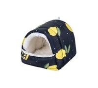 GENPICONG Nido para hámster, Cueva Suave y cálida con colchoneta de Felpa para Que duerman los Animales pequeños, cómoda casita de Invierno para cobayas