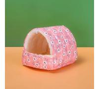 GENPICONG Nido para hámster, Cueva Suave y cálida con colchoneta de Felpa para Que duerman los Animales pequeños, cómoda casita de Invierno para cobayas