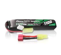 Gens Ace Batería LiPo 11,1 V 1100 mAh 25C 3S1P con Conector Estándar Tipo T, Compatible con Réplicas de Airsoft AEG