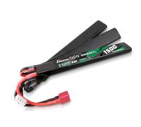 Gens Ace Batería LiPo 11,1 V 1500 mAh 25C 3S1P Batería Triple Dividida con Conector Deans (T-Deans), Compatible con Réplicas de Airsoft AEG