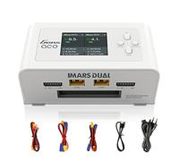 GensAce Cargador Imars Dual Channel AC200W/DC300Wx2 Balance Paquete de batería Cargador para batería Ninh/Lipo (Blanco)