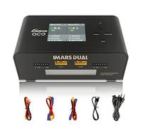 GensAce Cargador Imars Dual Channel AC200W/DC300Wx2 Balance Paquete de batería Cargador para batería Ninh/Lipo (Negro)