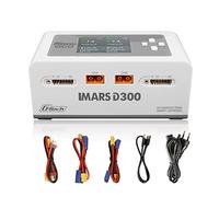 GensAce Cargador Imars Dual Channel AC300W/DC350Wx2 Balance Paquete de batería Cargador para batería NIMH/Lipo (Blanco)