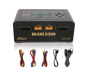 GensAce Cargador Imars Dual Channel AC300W/DC350Wx2 Balance Paquete de batería Cargador para batería Ninh/Lipo (Negro)