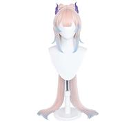 Genshin Impact Cosplay Halloween Kokomi Peluca Genshin Impact Sangonomiya Kokomi Cosplay 120 cm de largo degradado pelo degradado