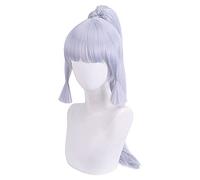Genshin Impact Cosplay Shenli Linghua Peluca Kamisato Ayaka Larga cola de caballo Pony Cabello resistente al calor Halloween Fiesta Juego de rol