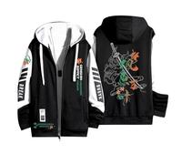 Genshin Impact Kaedehara Kazuha Sudaderas con Capucha Cremallera Completa Sudadera de Entrenamiento Hip Hop Pullover con Capucha