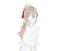 Genshin Impact Kazuha Cosplay 36 cm Peluca Corta Cosplay Anime Cosplay Pelucas Pelucas sintéticas Resistentes al Calor Halloween + Wig Hat