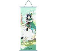 Genshin Impact Poster,Genshin Impact Venti Poster Rollbild,Anime Poster Großes,Anime Figure Videogame Scroll, Póster de tela para decoración de pared, 70 x 25 cm Póster de manga (Venti)