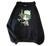 Genshin Impact Sudadera con Capucha Juego Anime Xiao Estampado Sudadera Jersey Casual Hu Tao Cosplay Sudadera
