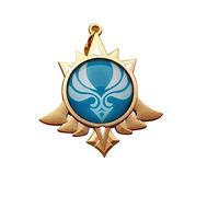 Genshin Impact Vision Broche Pins - Broche luminoso de ojo de Dios, llavero colgante luminoso, llavero de cosplay con personajes de juego, Anemo