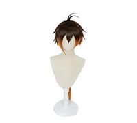 Genshin Impact Zhongli Cosplay 90 cm Largo Navidad Marrón Naranja Peluca Cosplay Anime Pelucas Sintéticas Resistente al Calor Halloween