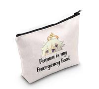 Genshin Inspirado Novedad Bolsa Cosmética Paimon is My Emergencia Comida Viajero Regalo Anime Amante Regalo, Paimon
