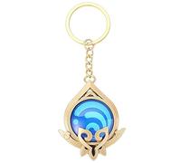 Genshin - Llavero luminoso de juguete de impacto Sumeru Hydro llavero dorado con figura de juego, llavero con colgante de personaje Genshin , accesorios de cosplay, ojo de Dios, amarillo, M
