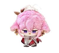 Genshin Plush, 12CM Anime Plushie Toy Lindo Suave Muñeca Llavero Impact Carcoon Figura for Fans Regalo(Yae Miko)