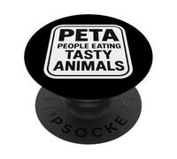 Gente Comiendo Animales Sabrosos Carnívoro Divertido Dieta Keto Paleo PopSockets PopGrip Adhesivo