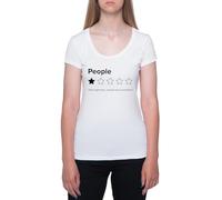 Gente Una Estrella Pesadilla Total Camiseta De Manga Corta Blanca con Cuello Redondo para Mujer T-Shirt Short Sleeve White Crewneck tee For Women